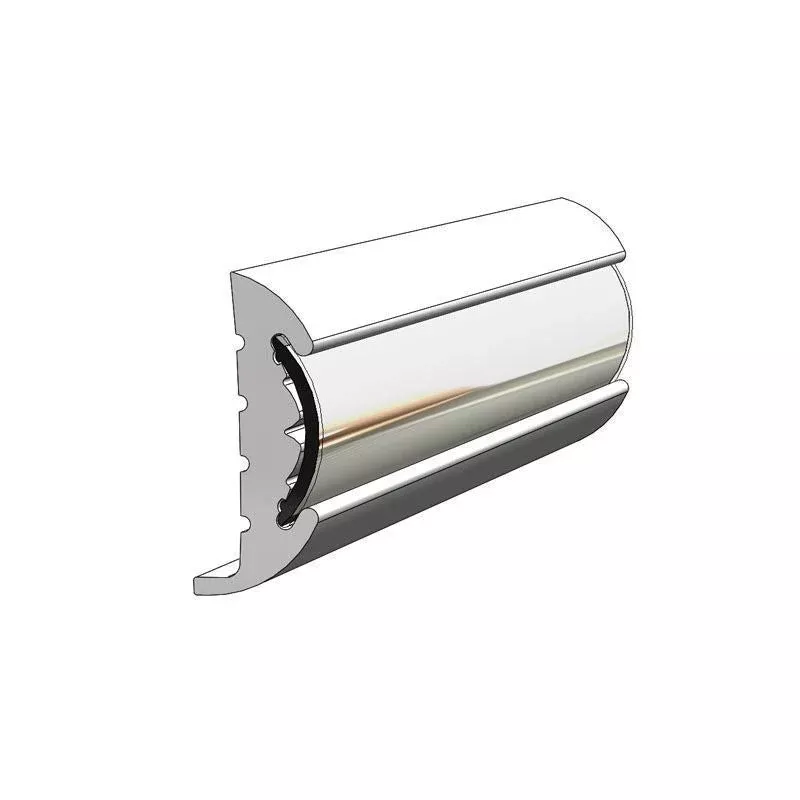 TACO - Semi-Rigid Rub Rail Kit - White with Flex Chrome Insert - 70' -