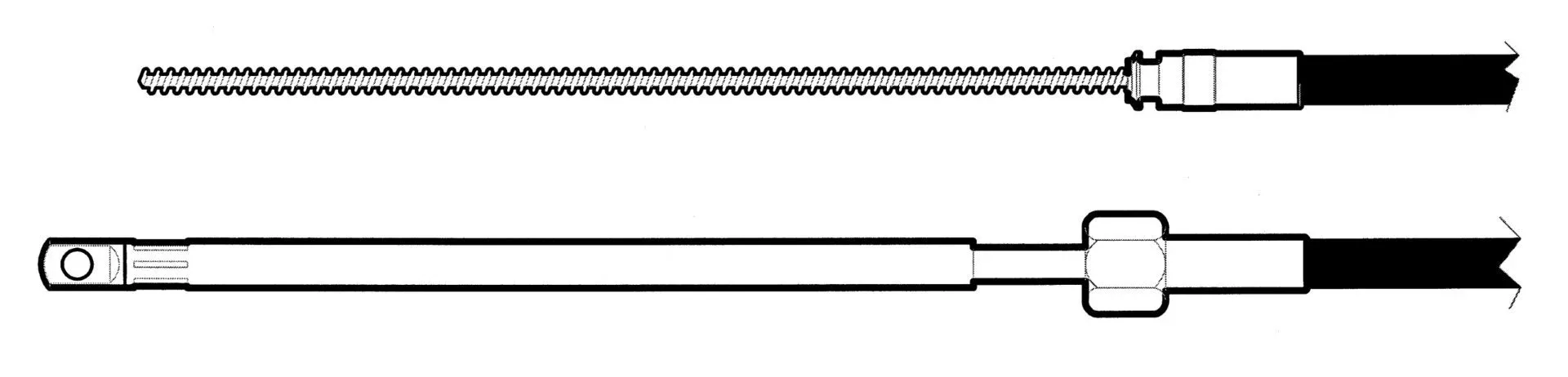 UFlex - M66 Fast Connect Rotary Steering Cable - Universal - 18' - M66