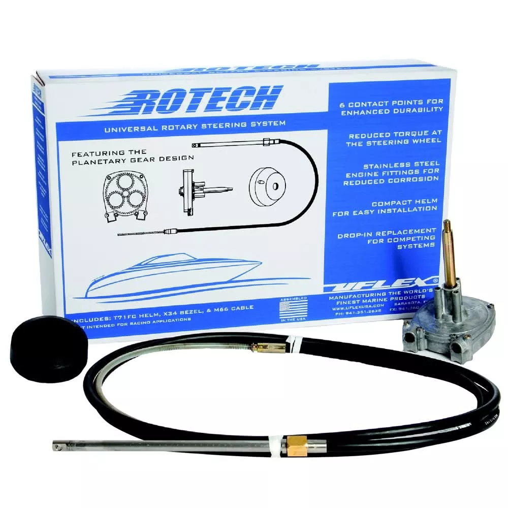UFlex Rotech 12 Rotary Steering Package Cable Bezel Helm ROTECH12FC