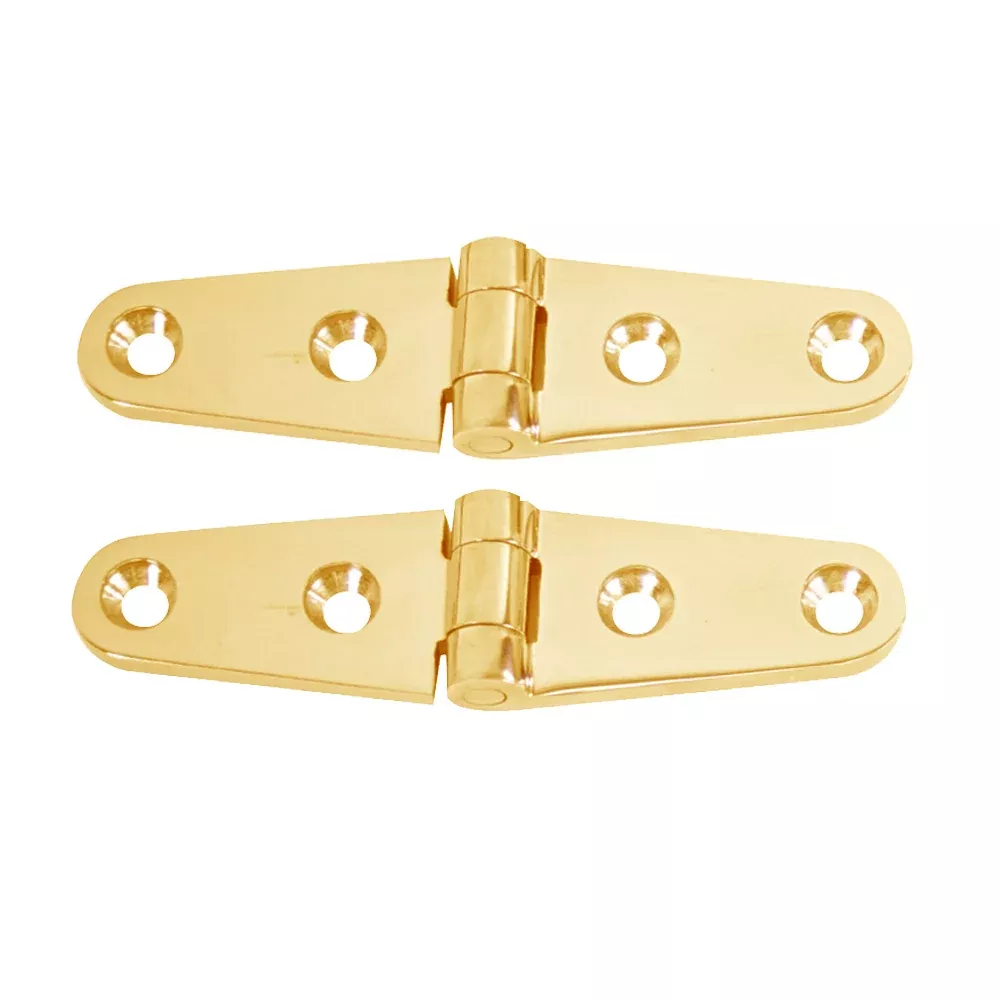 Whitecap Strap Hinge Polished Brass 4 x 1 Pair S604BC