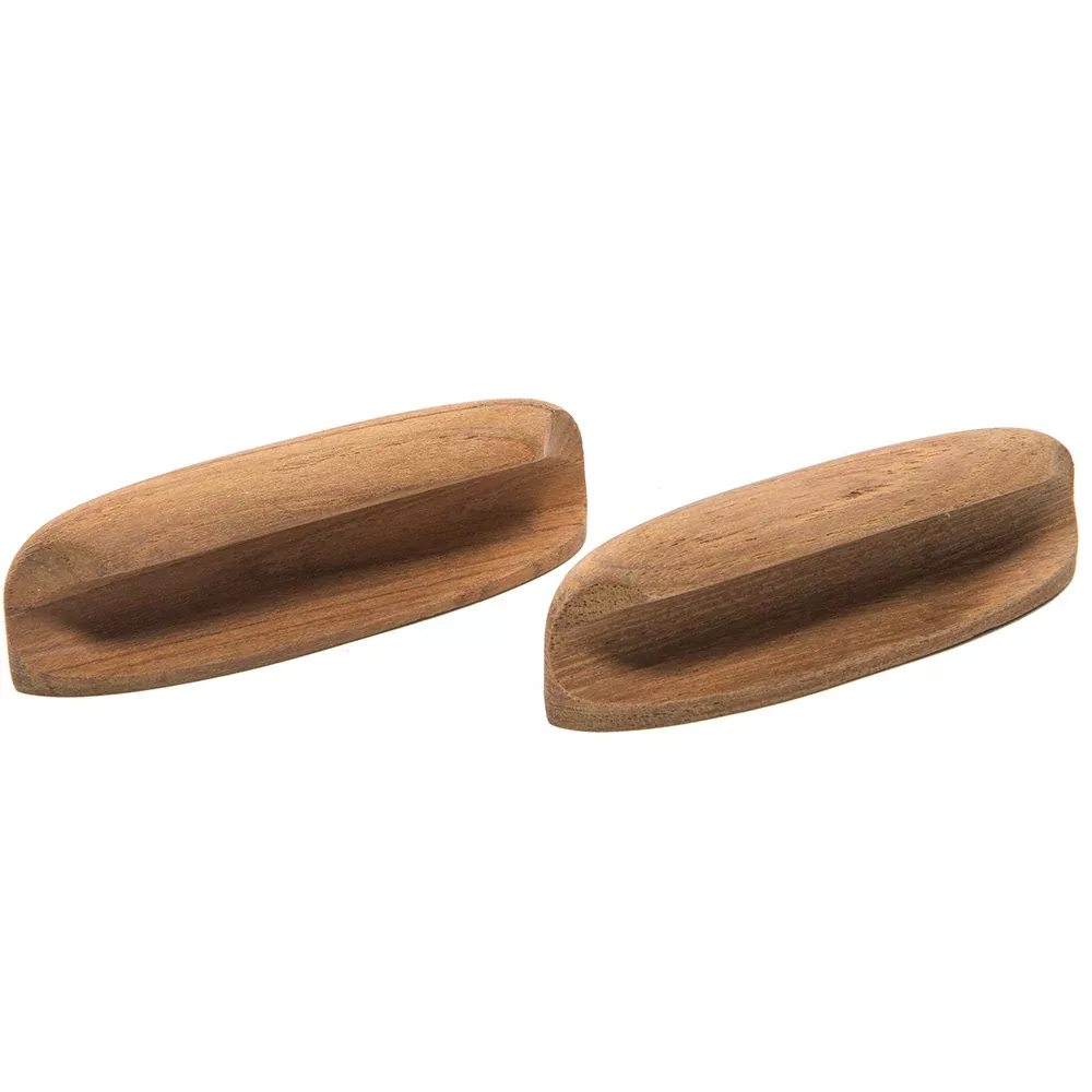 Whitecap Teak Oval Drawer Pull 4L 2 Pack 60147A
